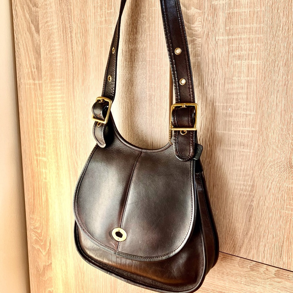 Vintage Coach NYC Crescent Saddle Bag